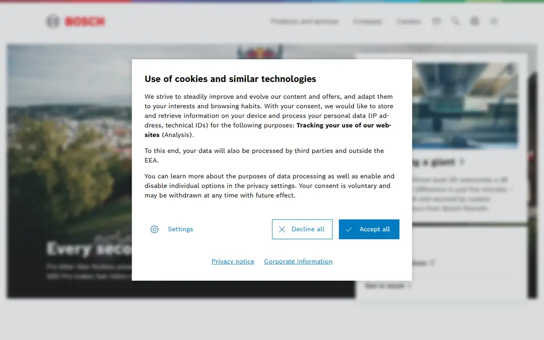 Bosch homepage