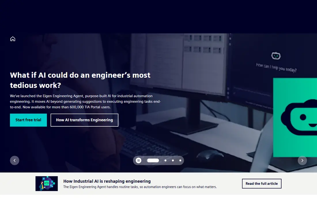 Siemens homepage