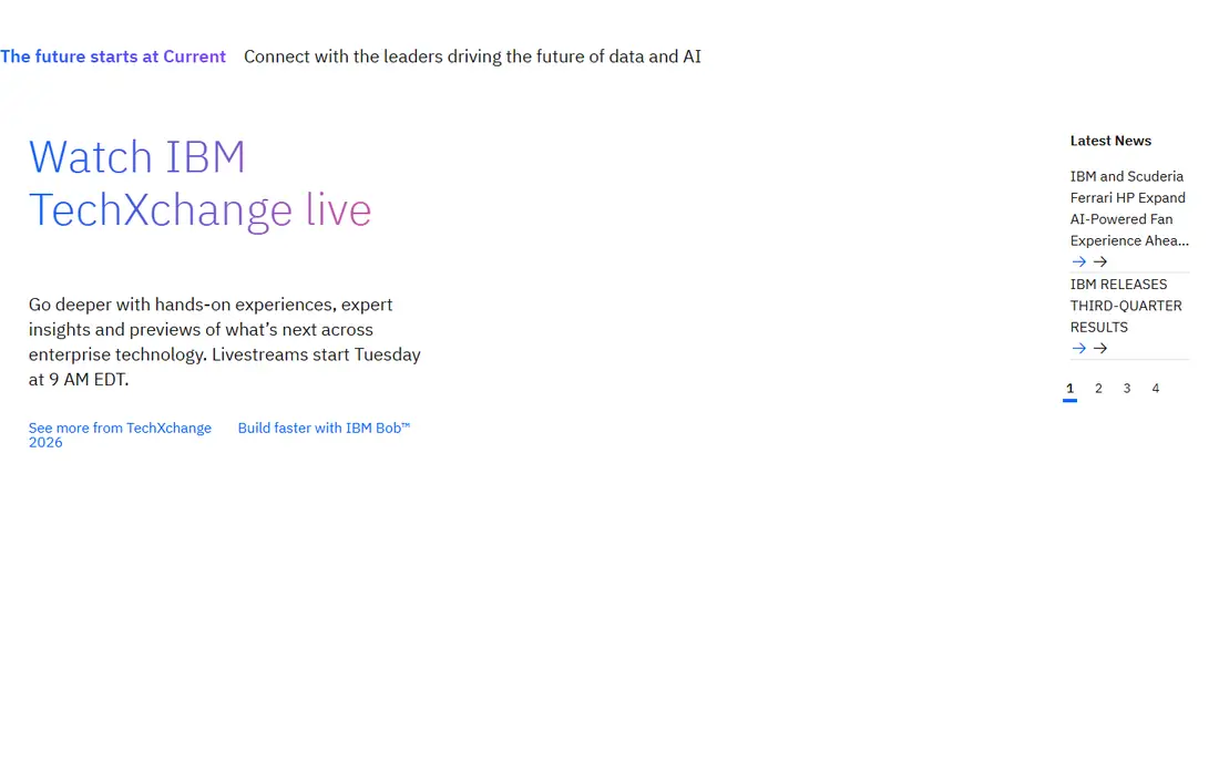 IBM homepage