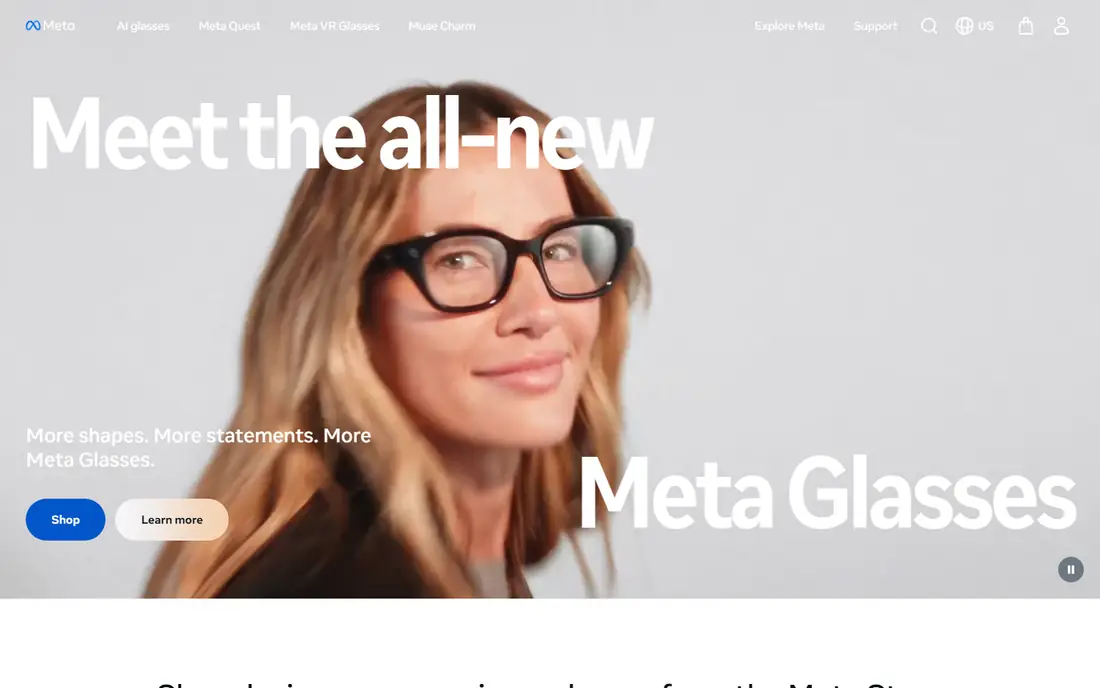 Meta homepage