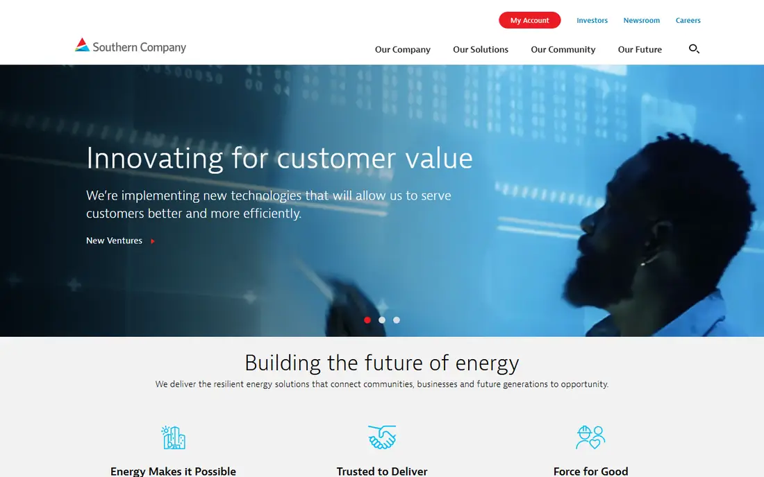 Southern Company homepage