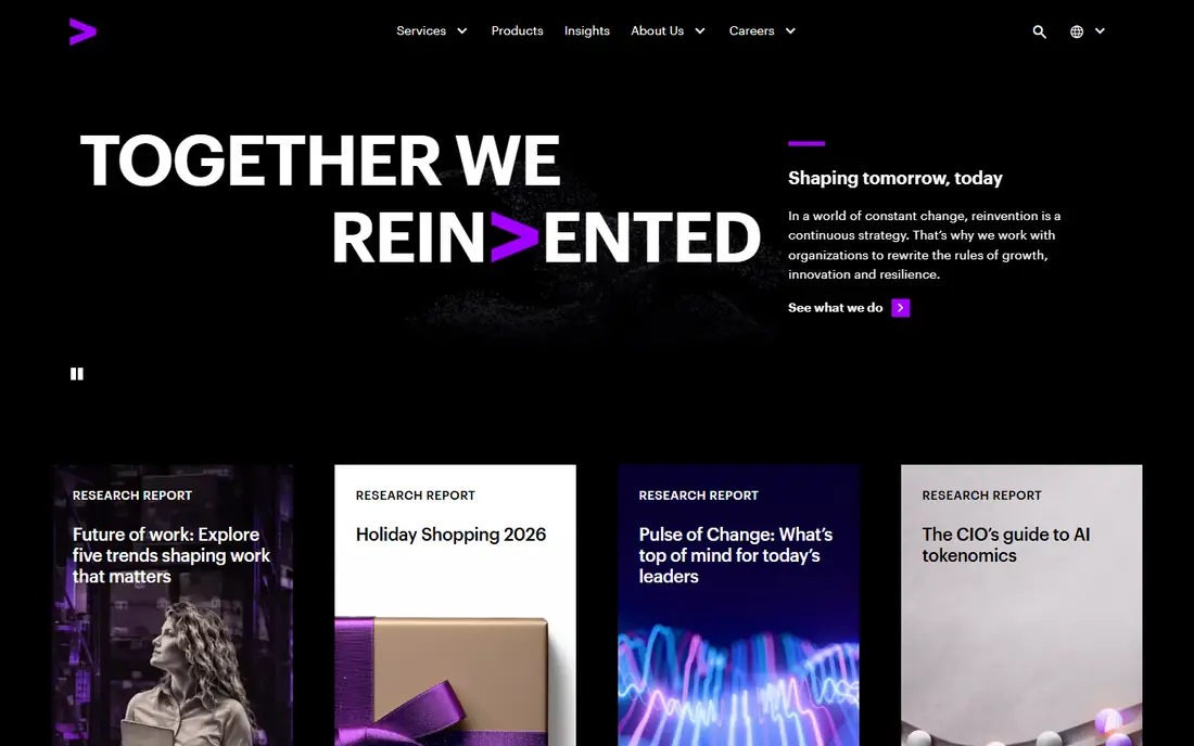 Accenture homepage