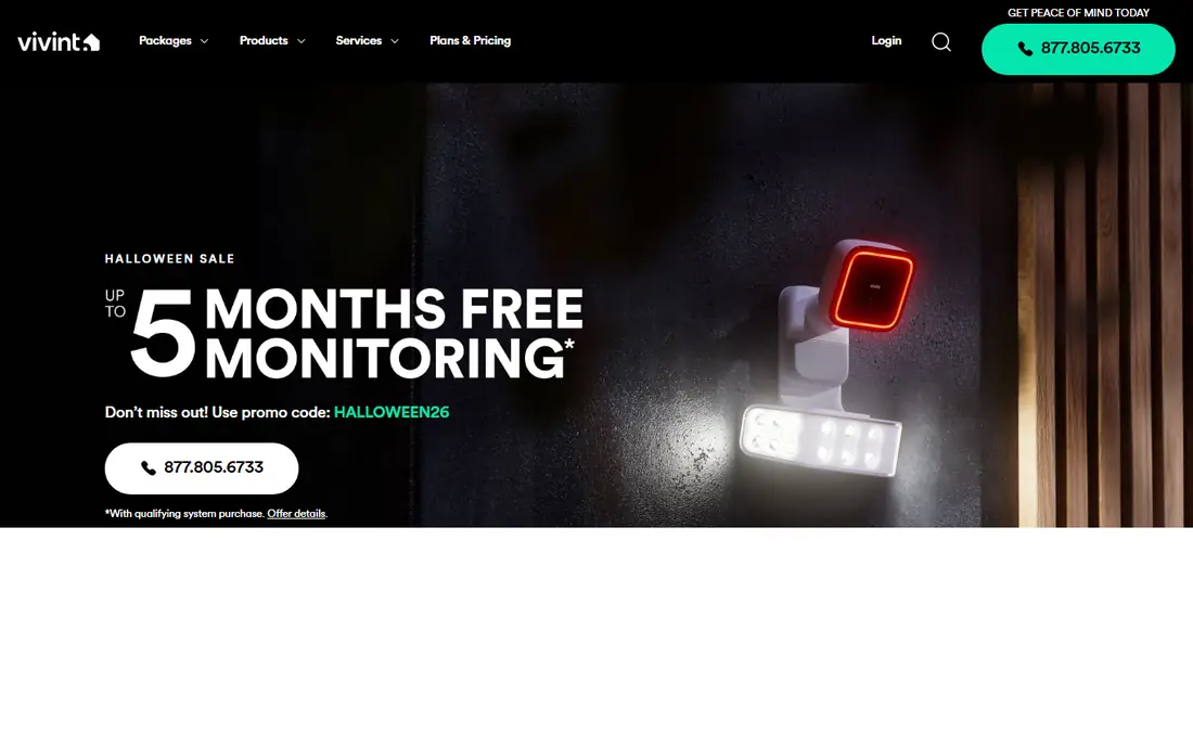 Vivint homepage
