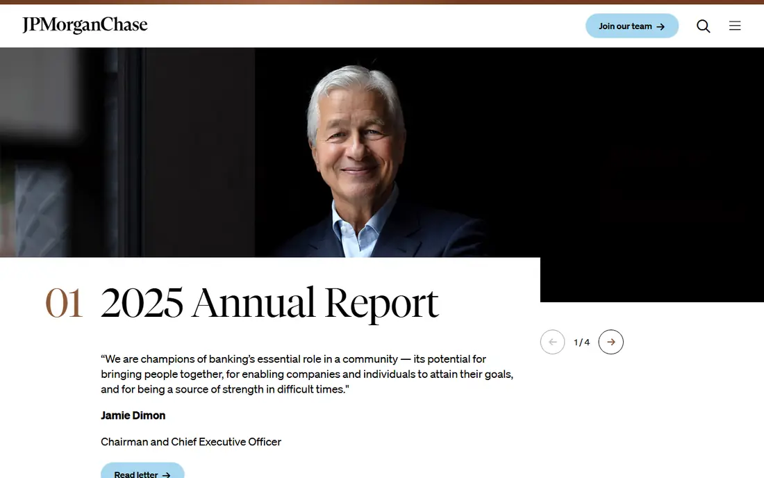 JPMorgan Chase homepage