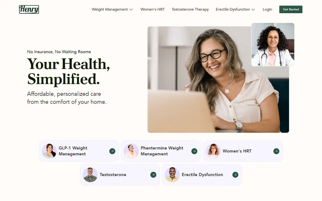Henry Meds homepage