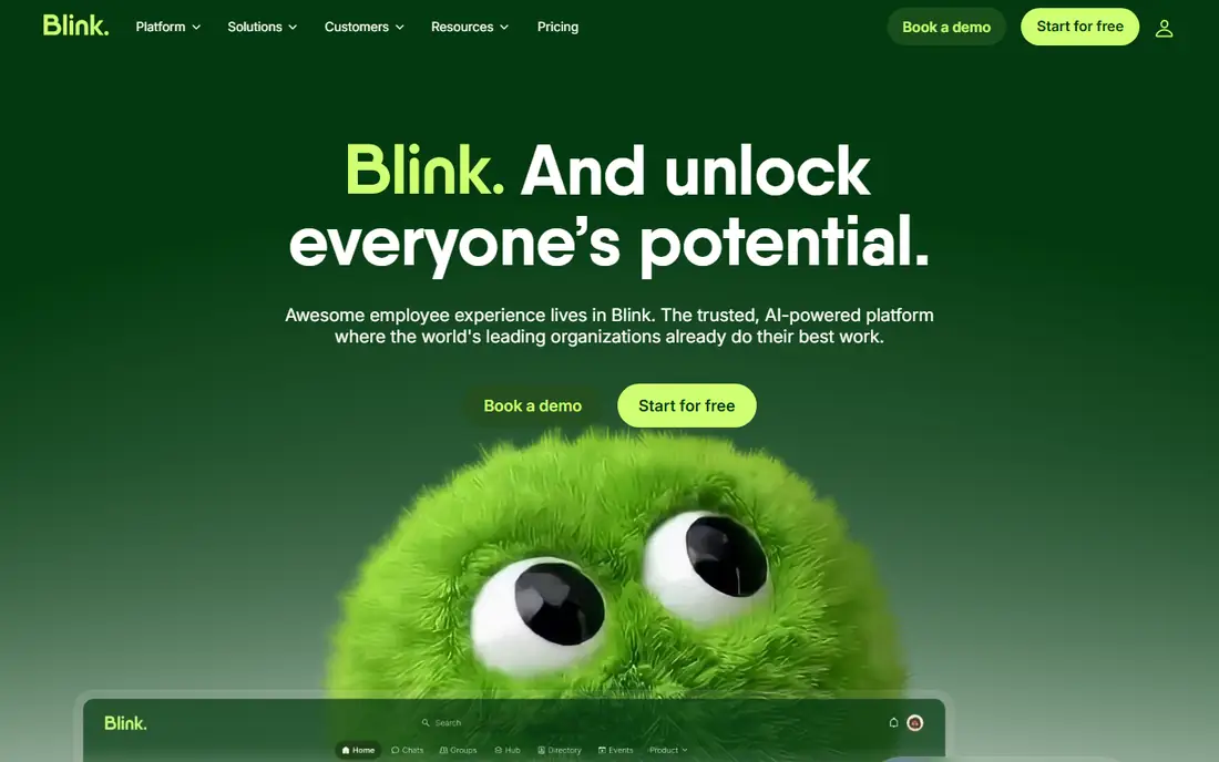 Blink homepage