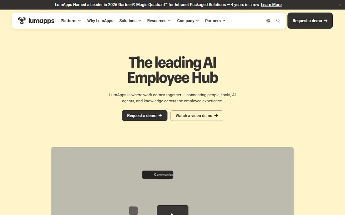 LumApps homepage