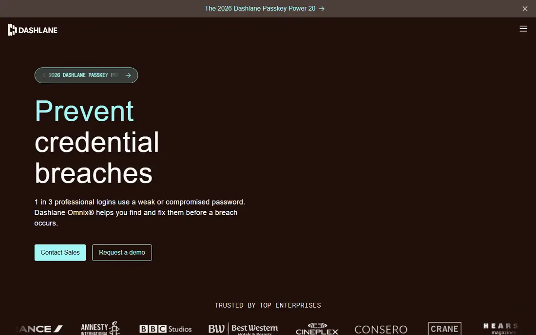 Dashlane Business homepage