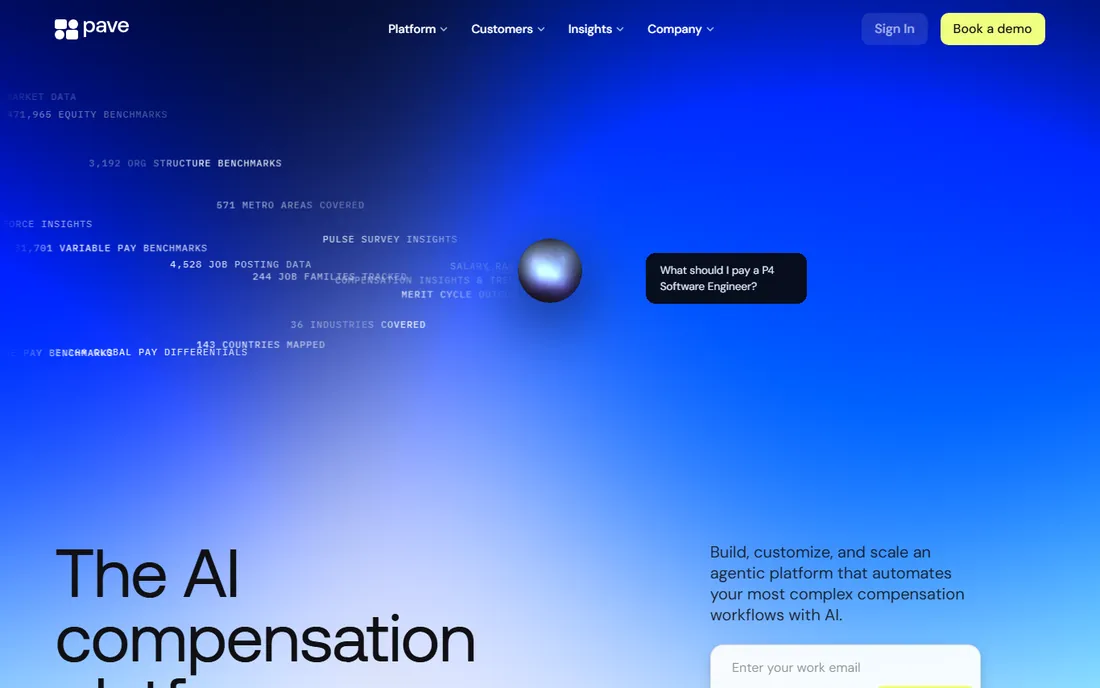 Pave homepage