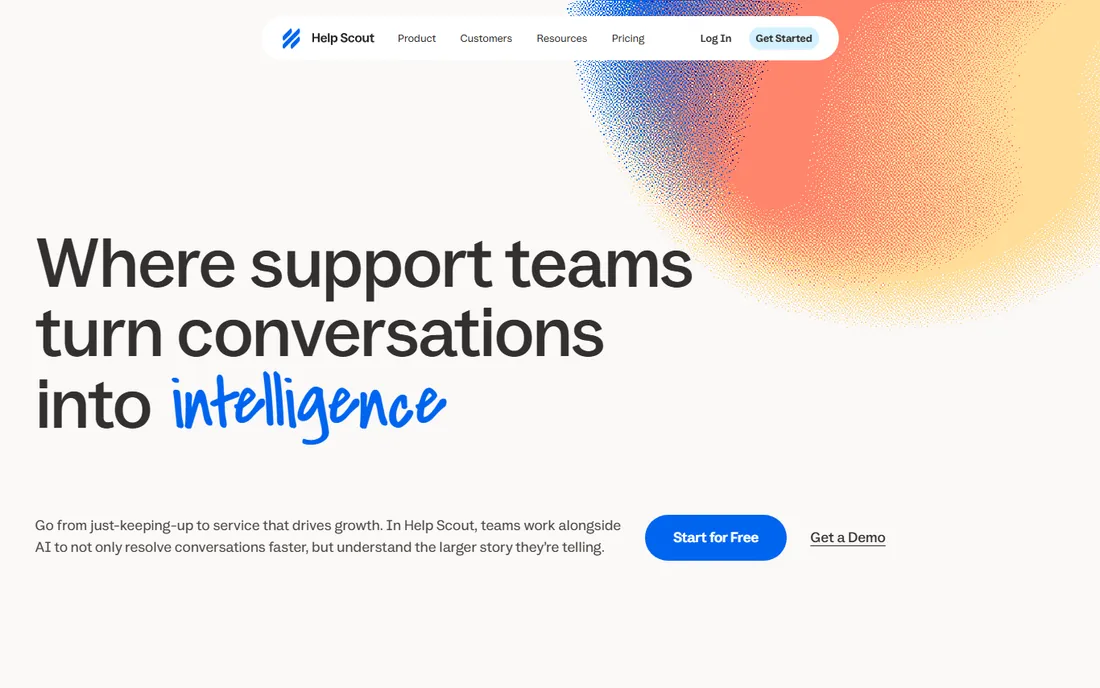 Help Scout homepage