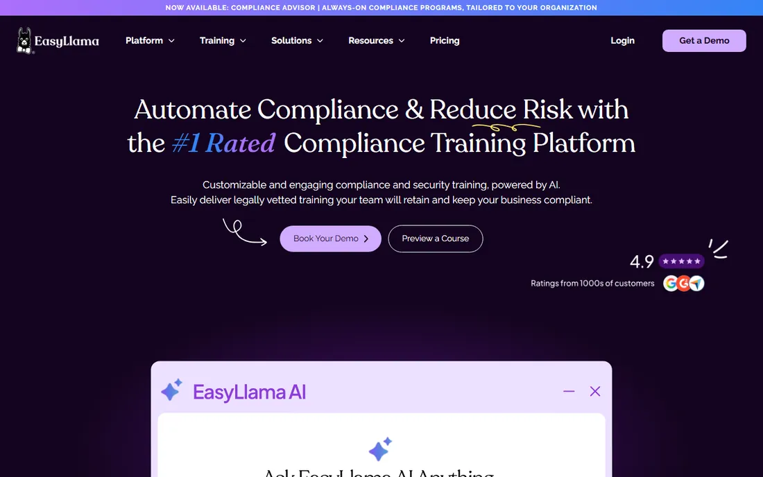 EasyLlama homepage