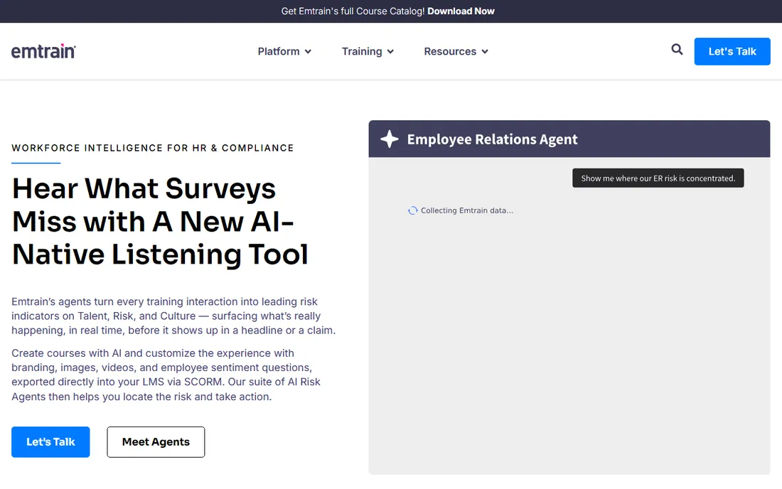Emtrain homepage