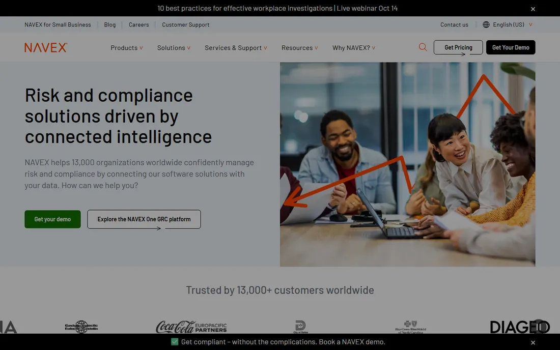 NAVEX homepage