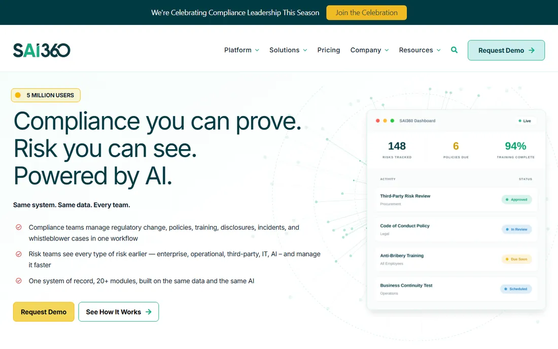 SAI360 homepage