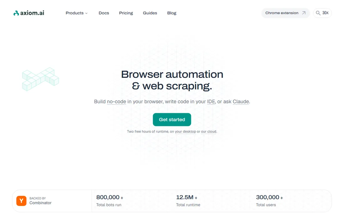 Axiom.ai homepage