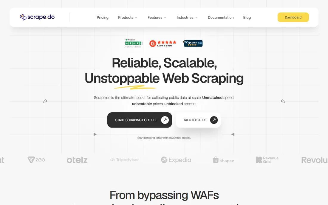 Scrape.do homepage