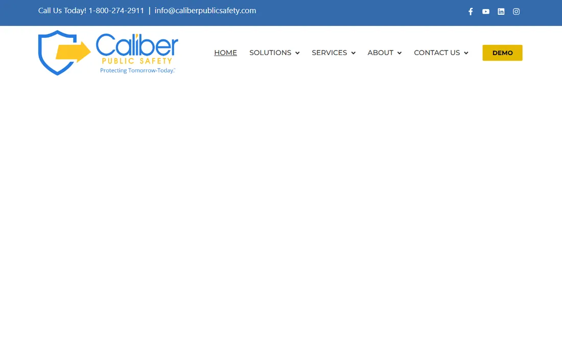 Caliber Public Safety homepage
