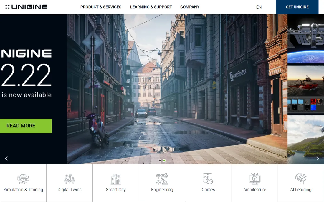 Unigine Superposition homepage