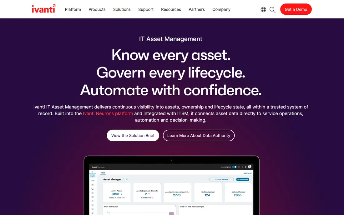 Ivanti homepage