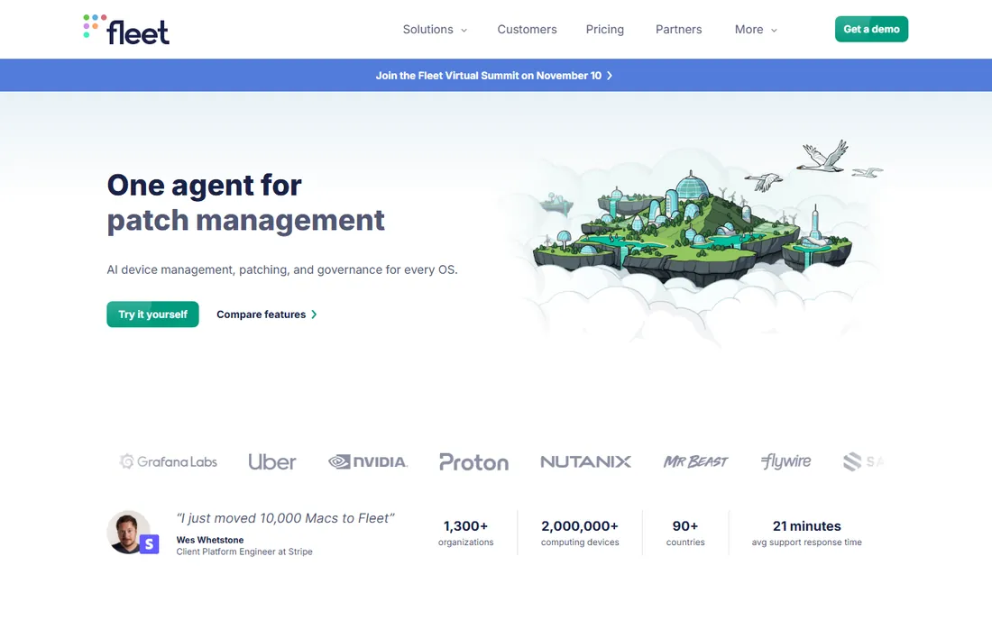 Fleet homepage