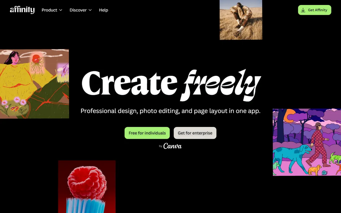 Affinity Photo homepage