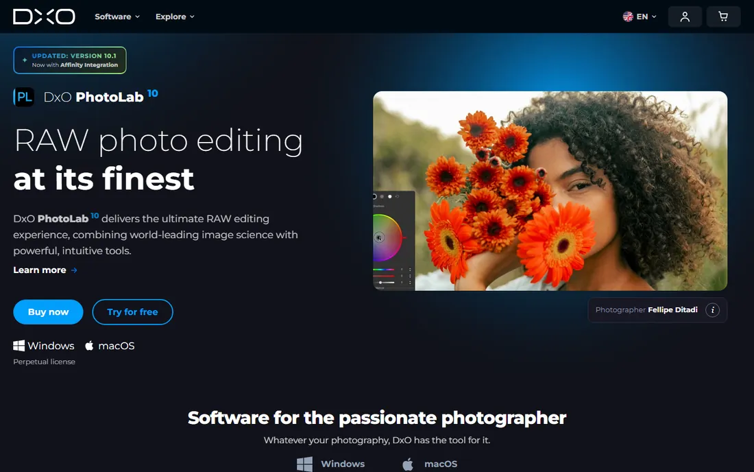 DxO PhotoLab homepage