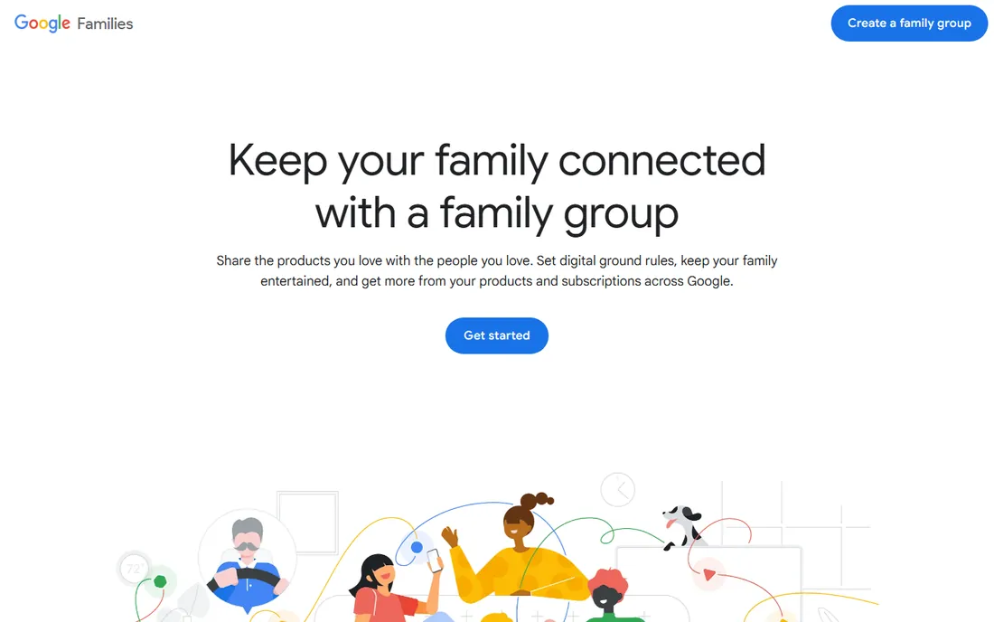 Google Family Link homepage