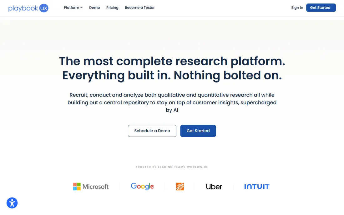 PlaybookUX homepage