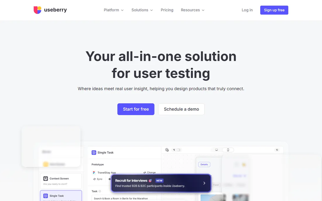 Useberry homepage
