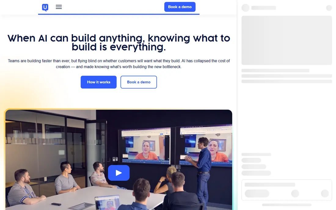 UserTesting homepage