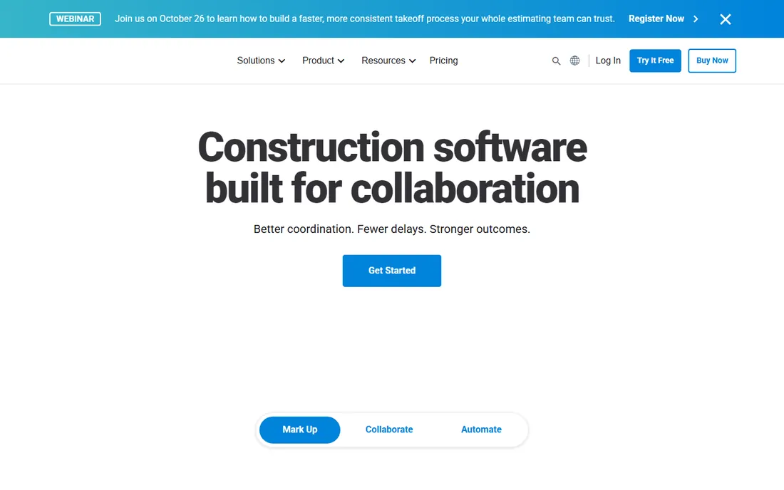 Bluebeam homepage
