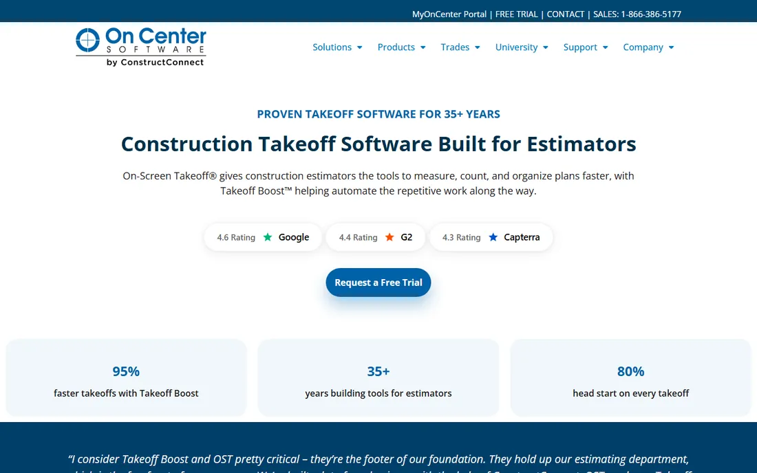 On-Screen Takeoff homepage