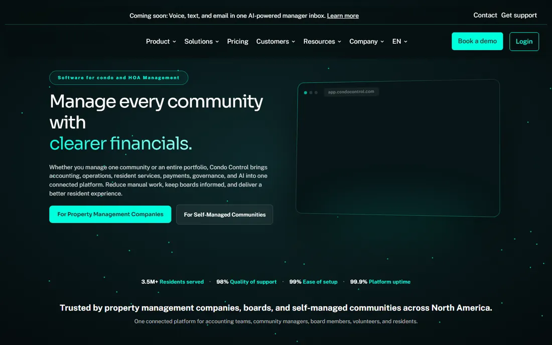 Condo Control homepage
