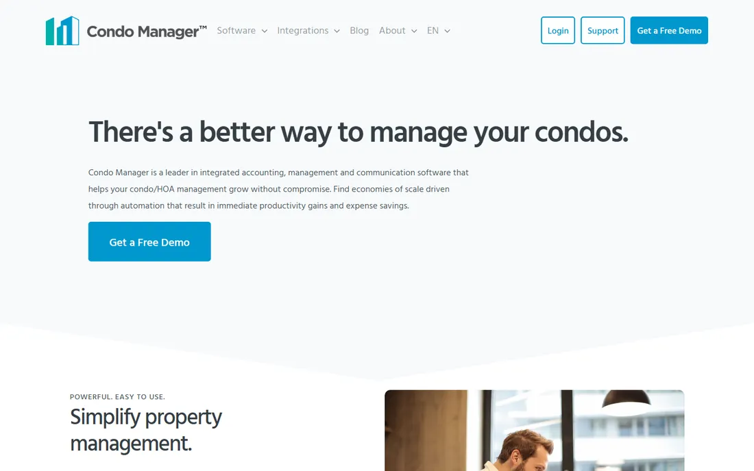 Condo Manager homepage