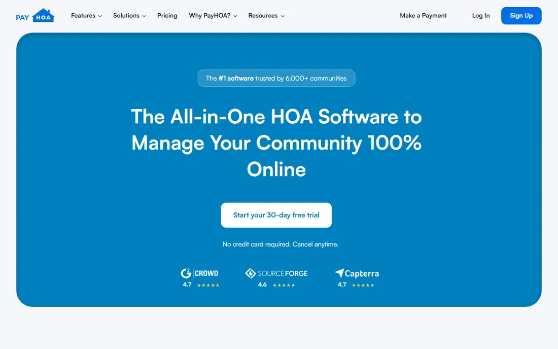 PayHOA homepage