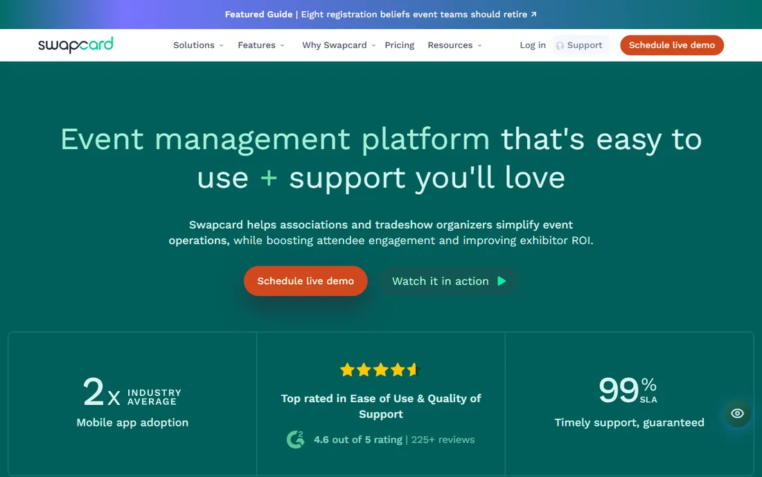 Swapcard homepage