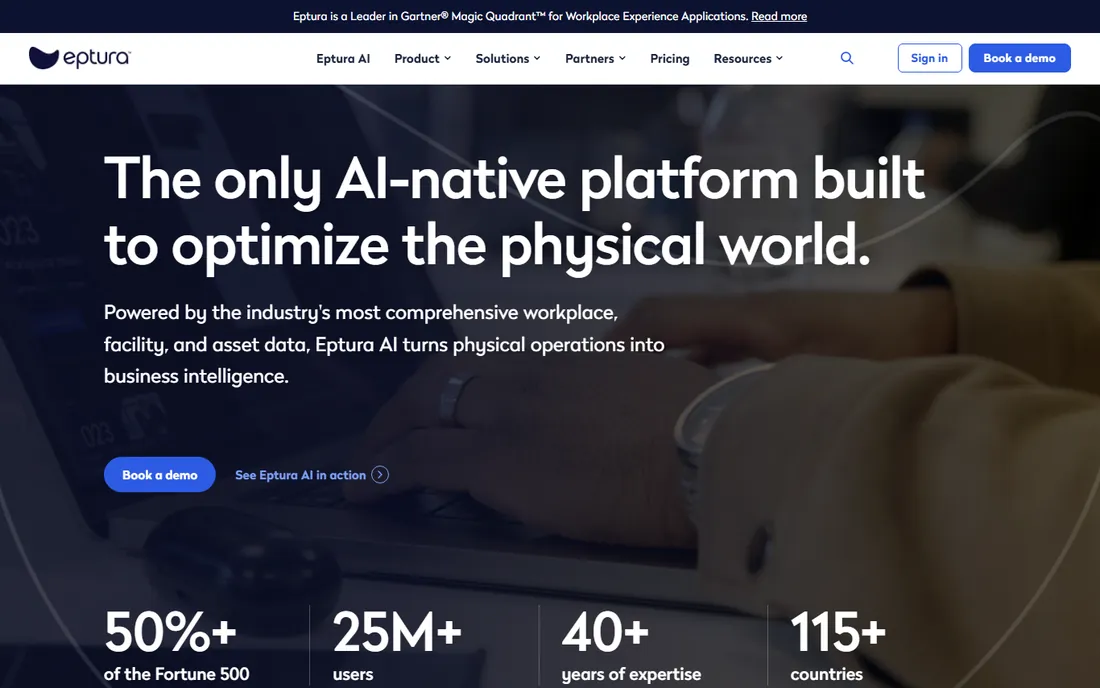 Eptura Workplace homepage