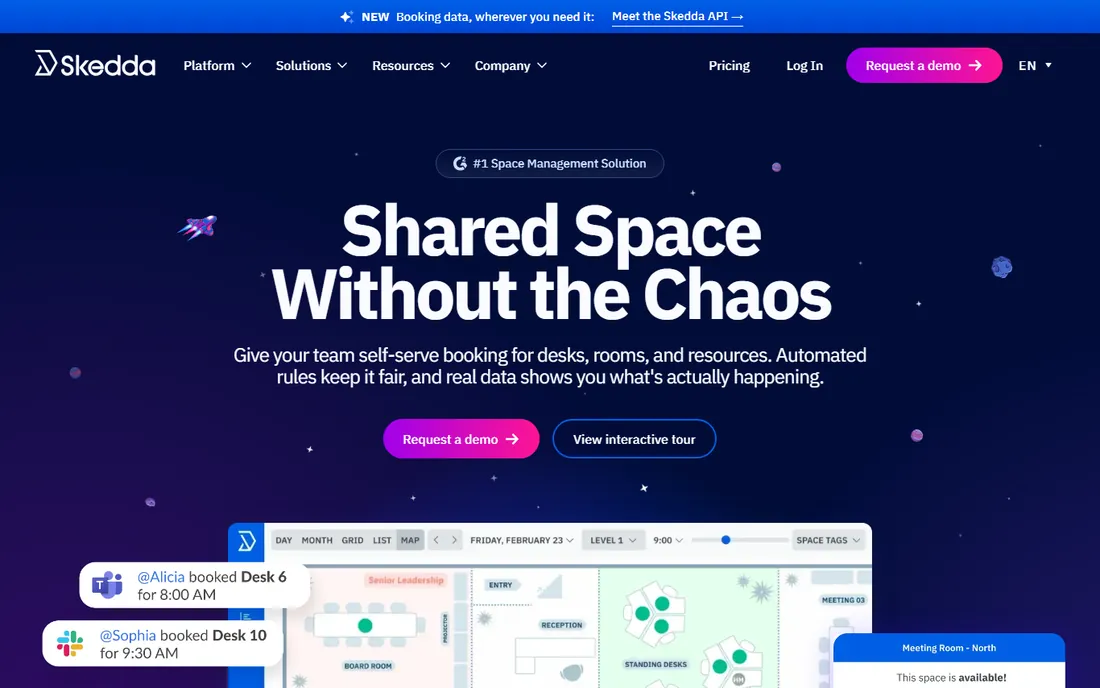 Skedda homepage