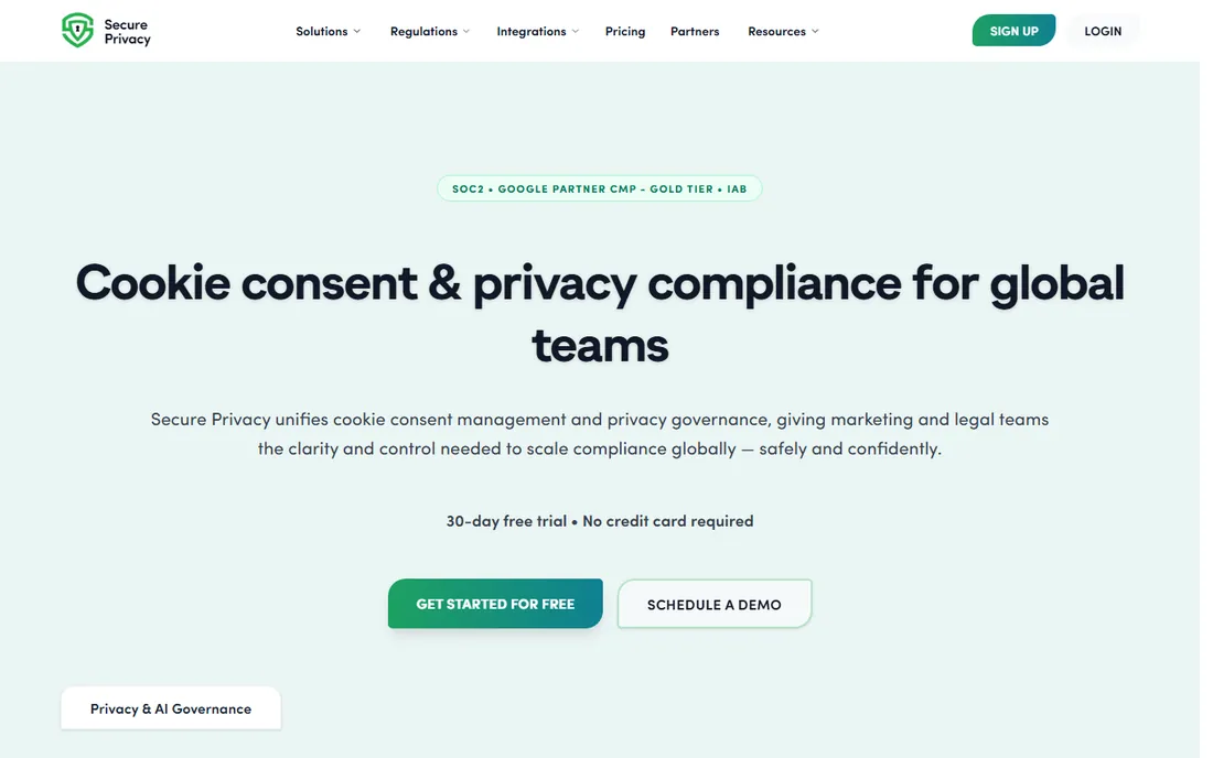 Secure Privacy homepage