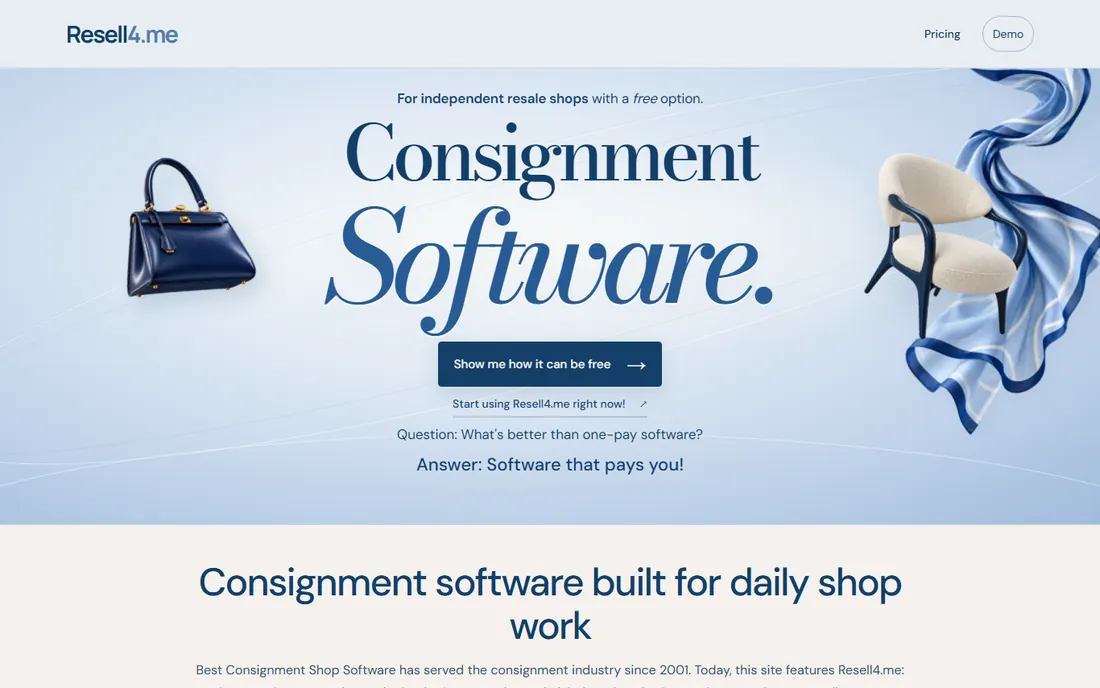 Best Consignment Shop Software homepage