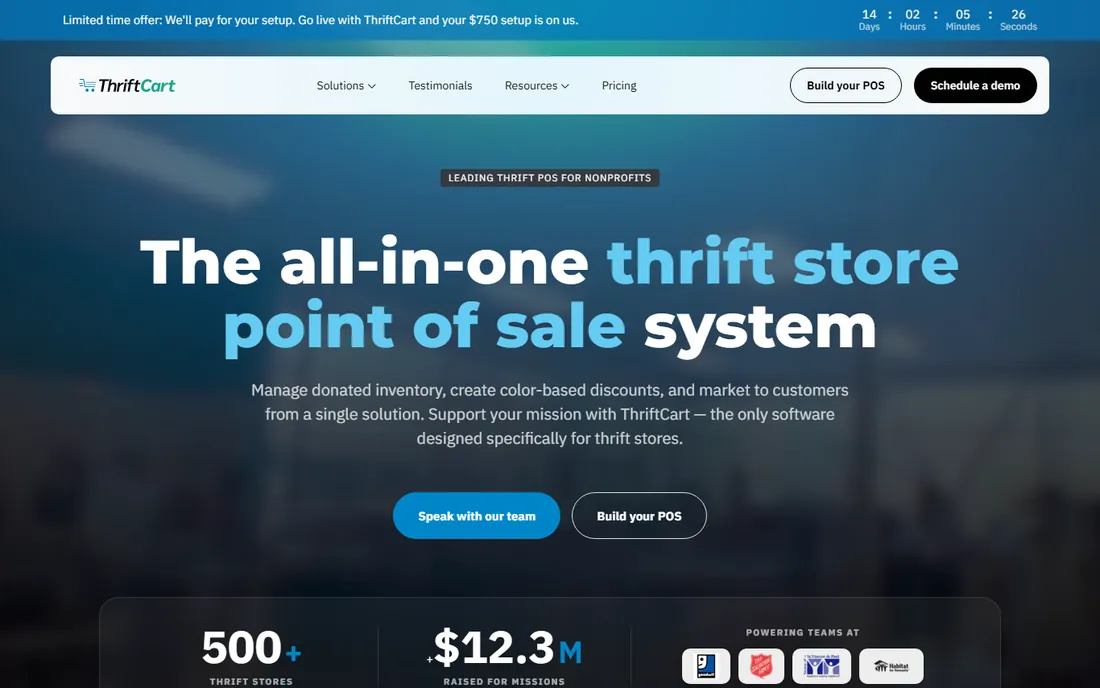 ThriftCart homepage