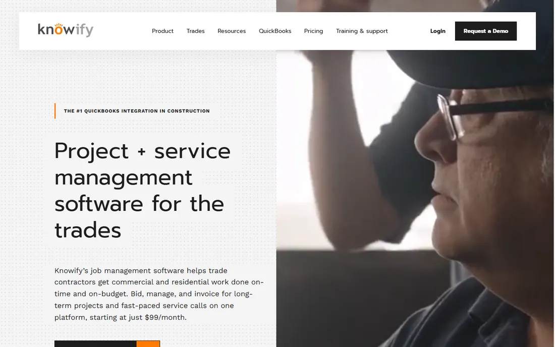 Knowify homepage