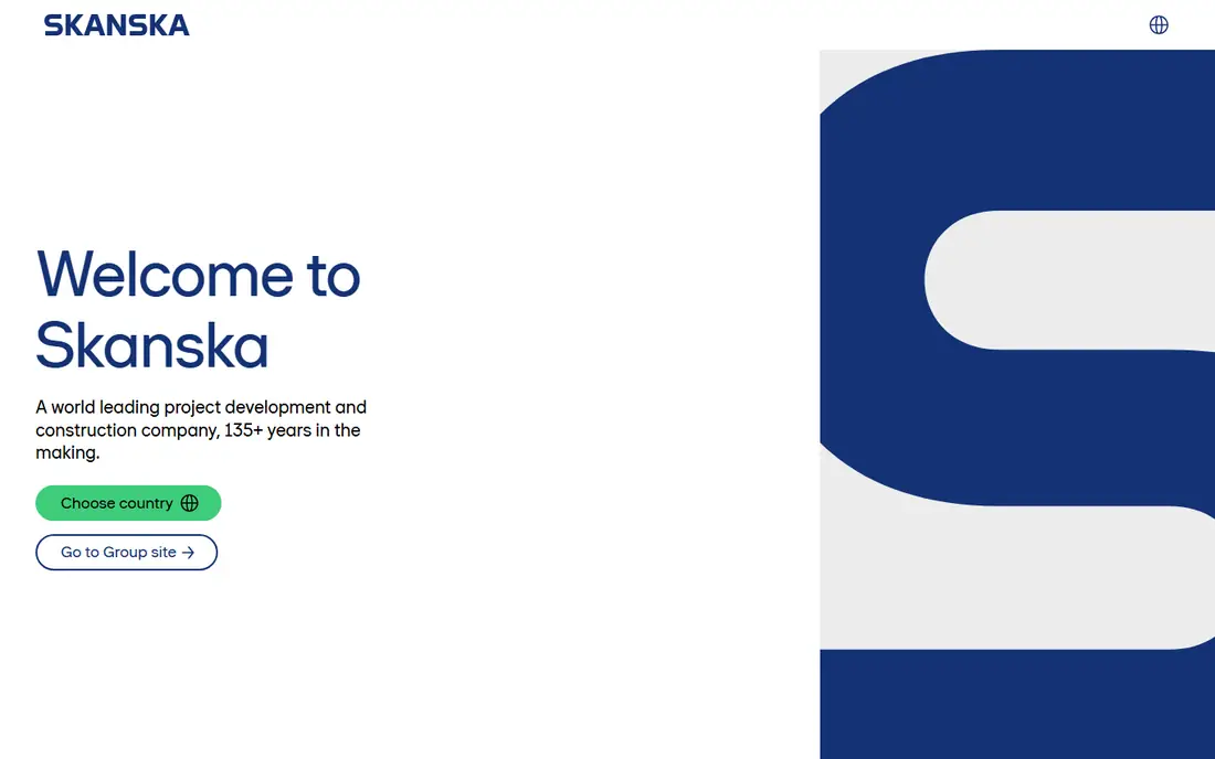 Skanska homepage