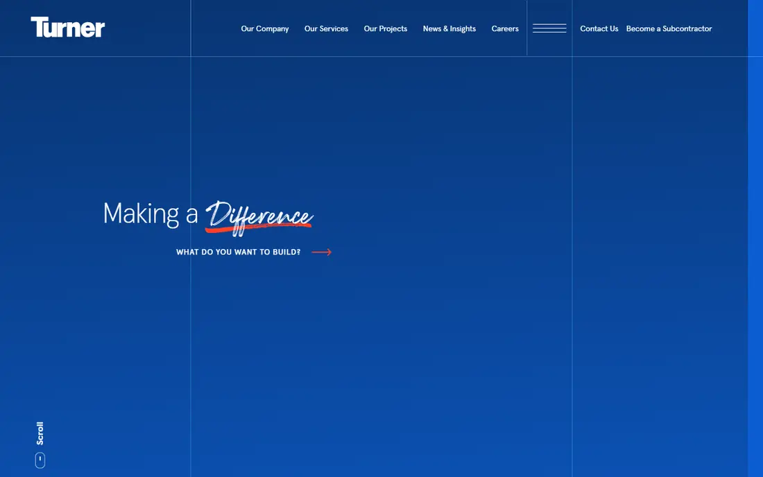 Turner Construction homepage