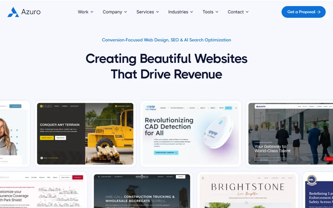 Azuro Digital homepage
