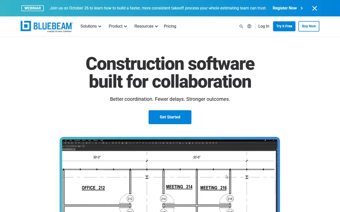 Bluebeam homepage