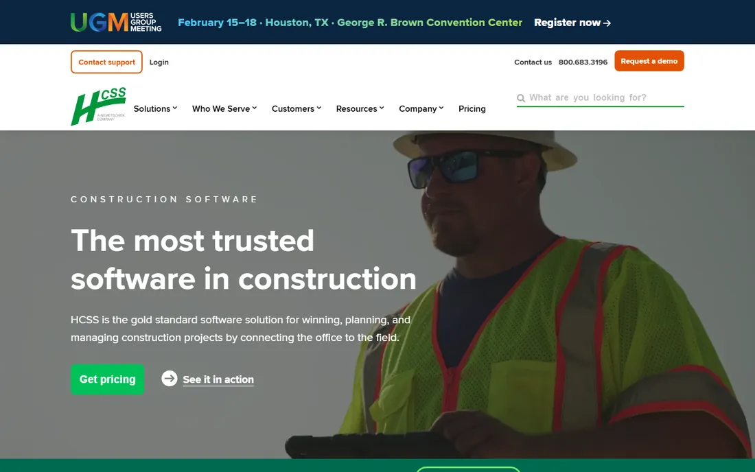 HCSS HeavyBid homepage