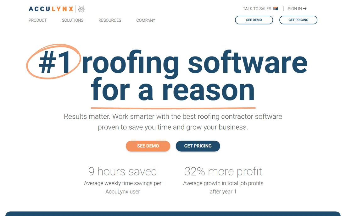 AccuLynx homepage