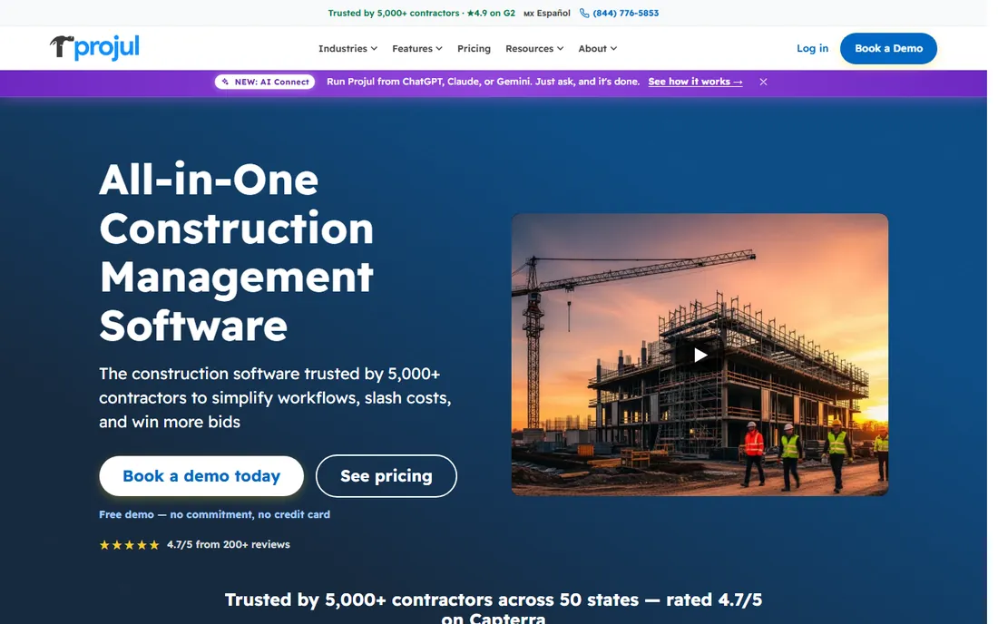 Projul homepage