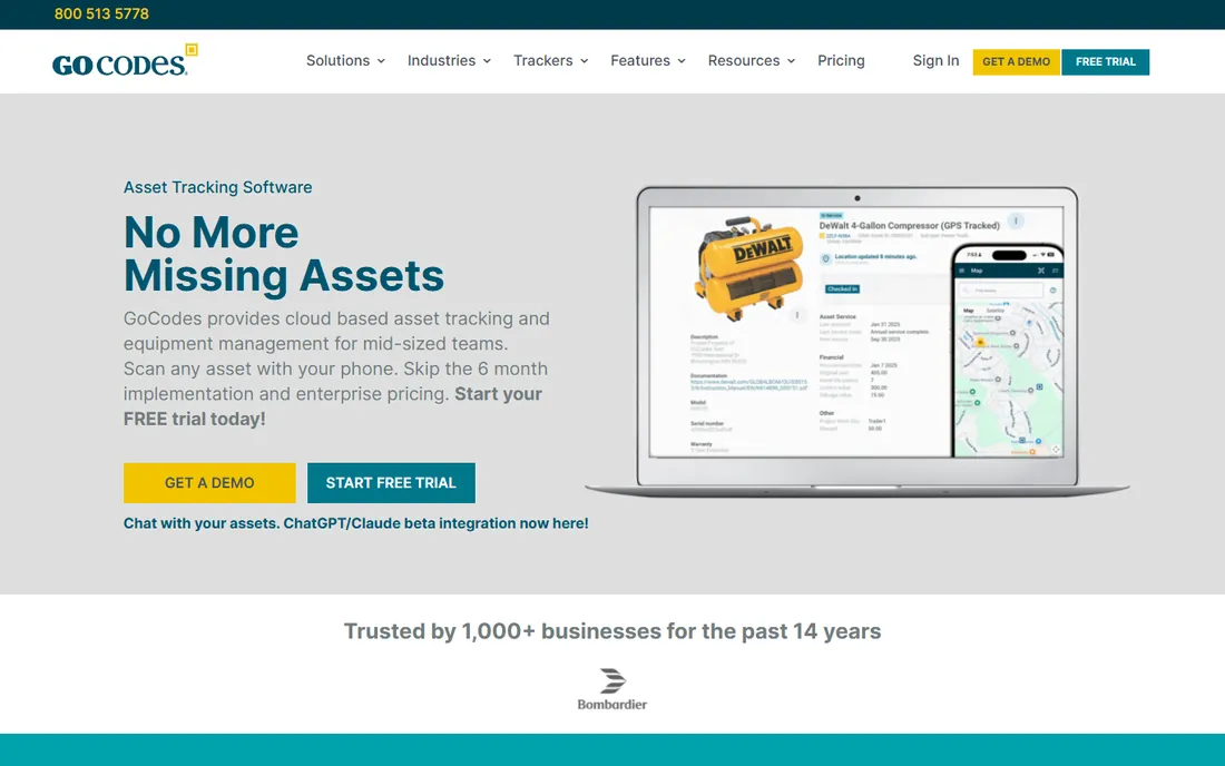 GoCodes homepage